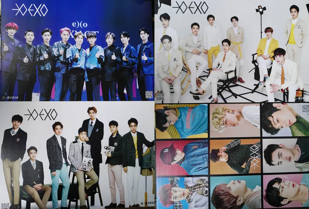 8 шт./компл. различные дизайны А3 плакаты Корейская известная звезда KPOP группа EXO