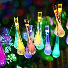 Рождественская гирлянда на солнечной батарее, уличная, 4,5 в, Декоративная гирлянда с шариками, теплая Новогодняя гирлянда для праздника, свадьвечерние