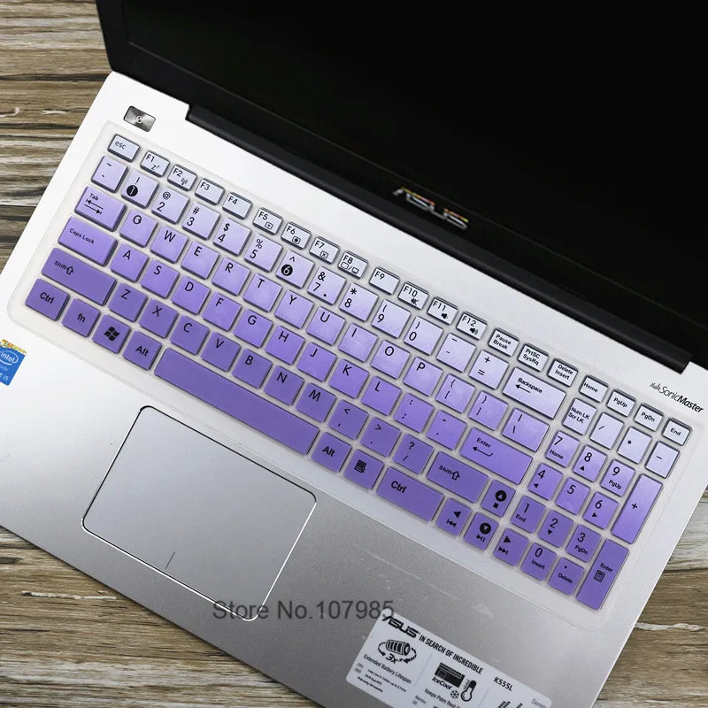 15 дюймовый силиконовый защитный чехол для клавиатуры ноутбука Asus R540U ZX50V A556U X540L