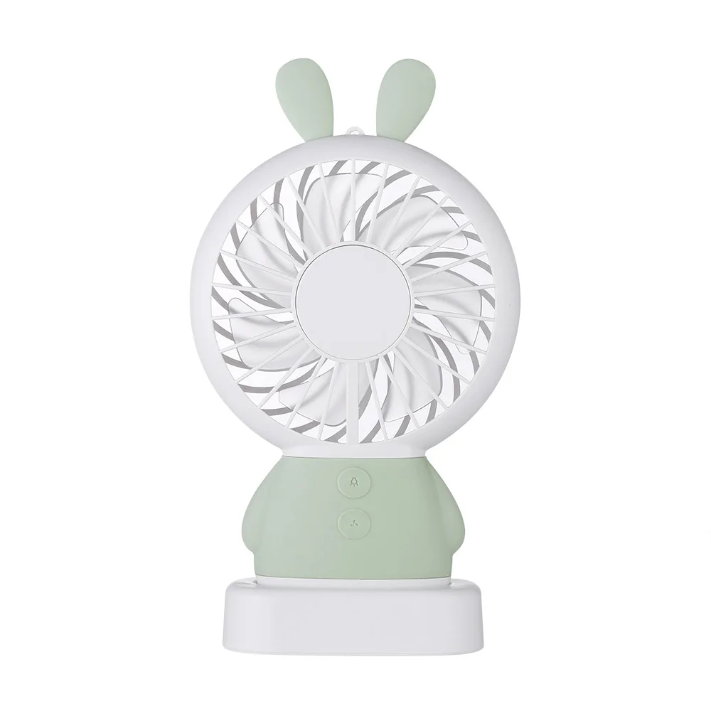 

Cartoon Bear Fan Small Portable Outdoor Handheld Fan 800mah Battery Cute Rabbit Fan With lanyard