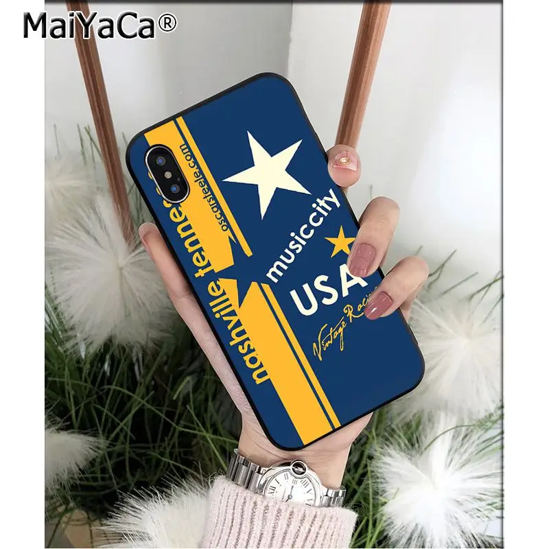 A2 MaiYaCa Nashville Predators ТПУ Мягкие аксессуары для телефонов чехол для телефона для iPhone 5 5Sx 6 7 7plus 8 8Plus X XS MAX XR - Цвет: A2