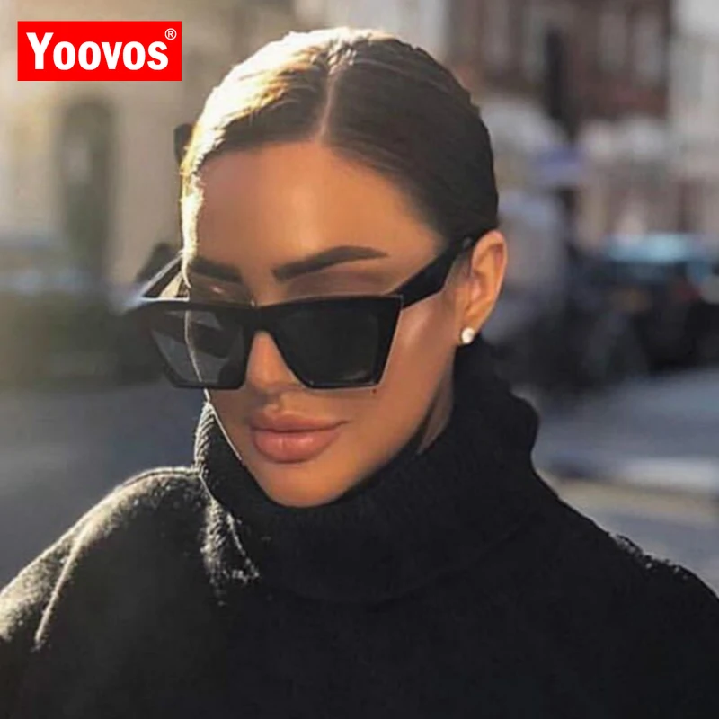 Yoovos 2021 винтажные классические солнцезащитные очки Женские Ретро Пластиковые с
