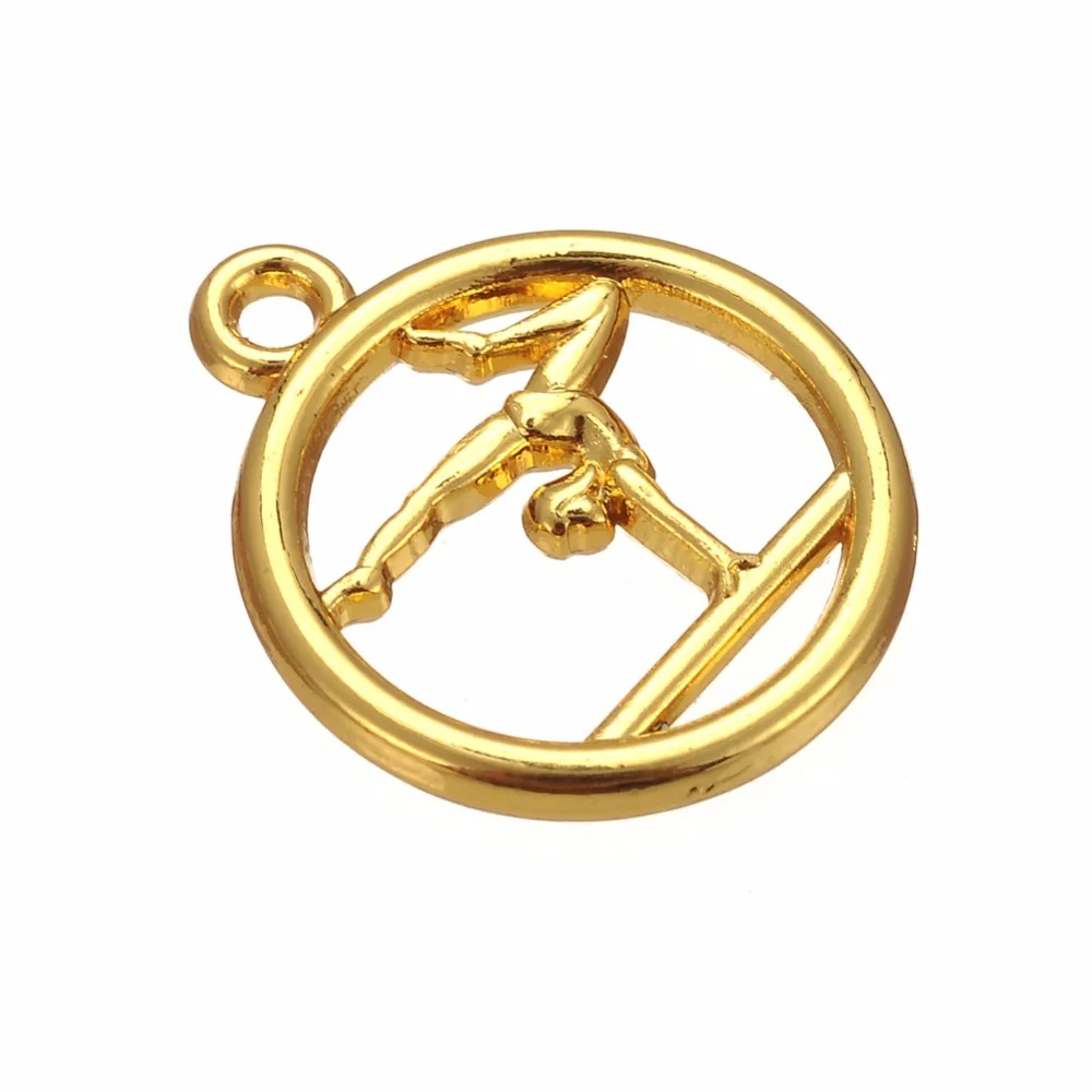 Шармы LIKGREAT из спортивной серии серебряного цвета Шарм гимнастика кулон для