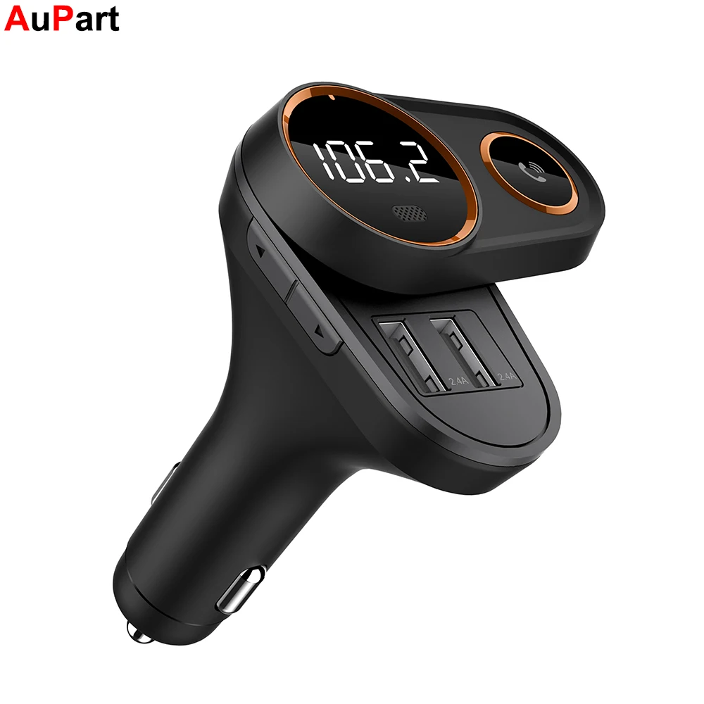 Fm-передатчик Bluetooth автомобильный вращающийся скрытый двойной USB 2.4A автомобильное