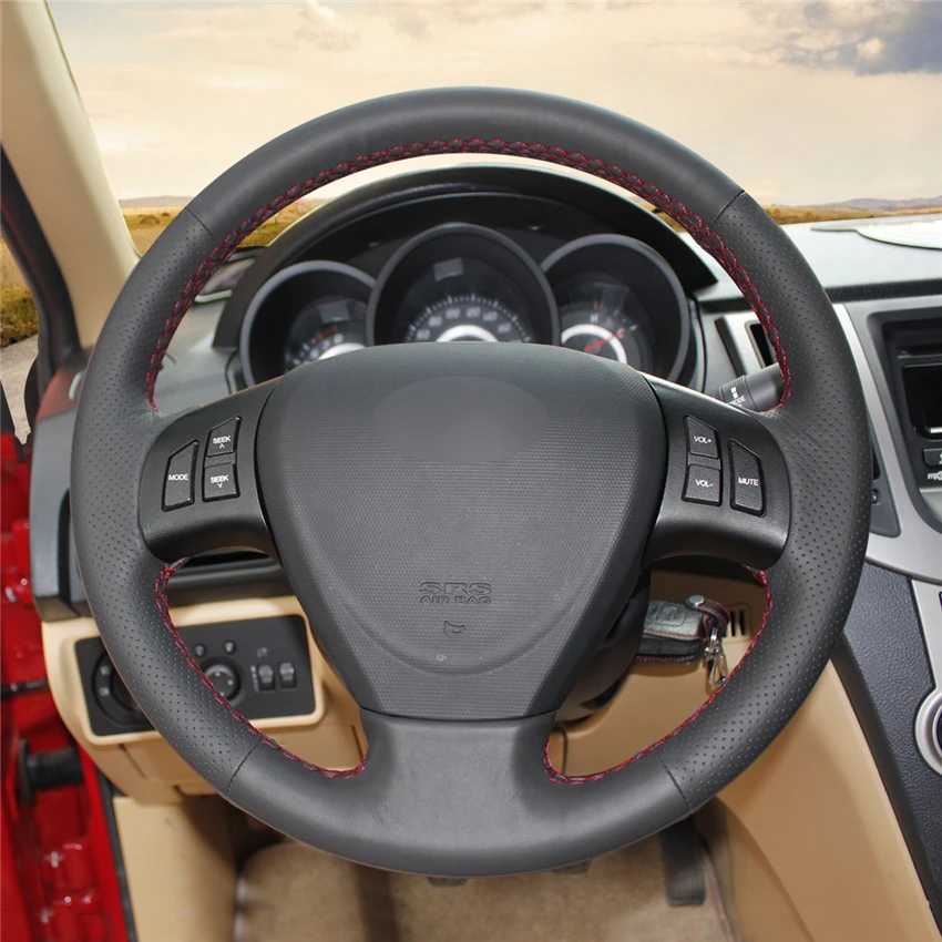 MEWANT черный чехол рулевого колеса автомобиля из искусственной кожи для Chery A3 Fengyun 2