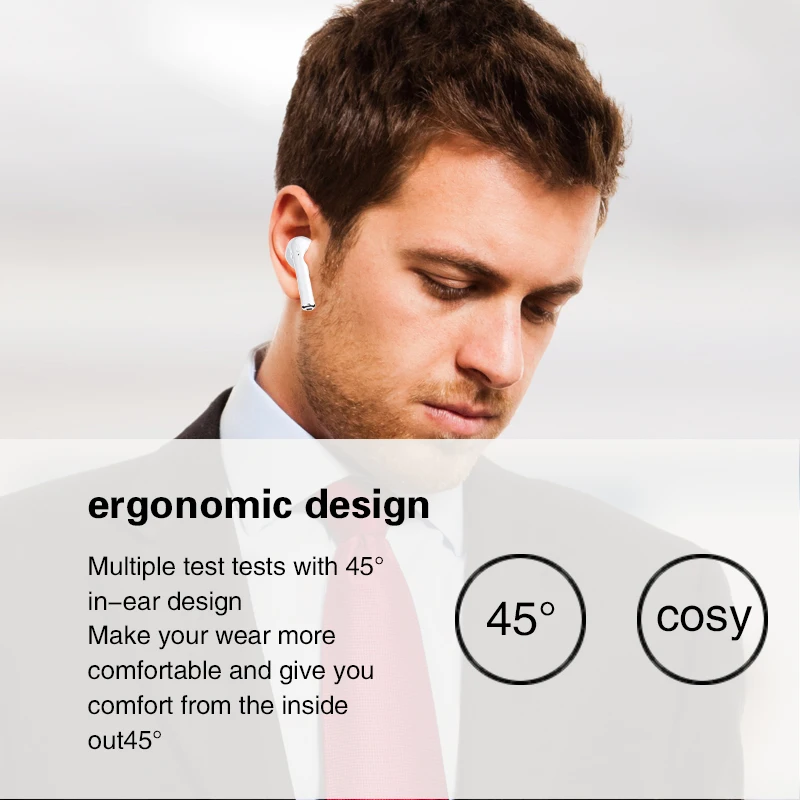 I9 45 ° TWS Bluetooth наушники беспроводные стерео с зарядным боксом спортивные |