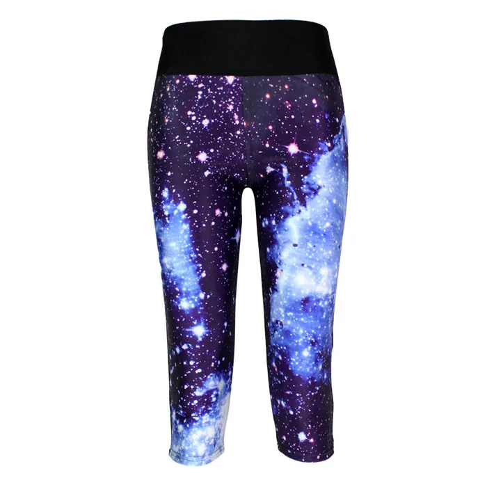 Брюки Капри с высокой талией боковыми карманами 7 точек многоцветные Galaxy