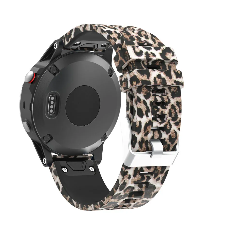 LANDFOX печать Замена Silicagel быстрой установке мягкие часы Группа ремешок для Garmin Fenix 5