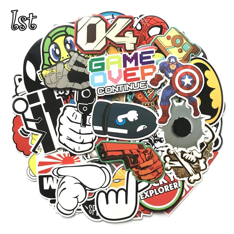 20LST 50-100 различные смешанные Наклейки Смешанные стильные - Цена: 