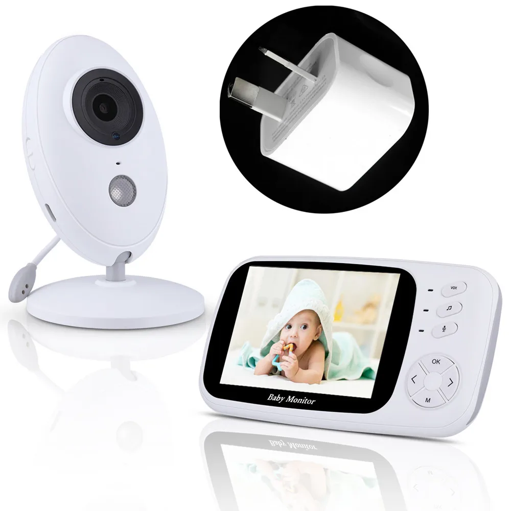AU Plug HYASIA 3,5, беспроводной видео-монитор для младенца, камера для телефона, Bebe, Няня для безопасности, контроль температуры, ЖК-дисплей, ночное видение, детская камера - Color: AU Plug