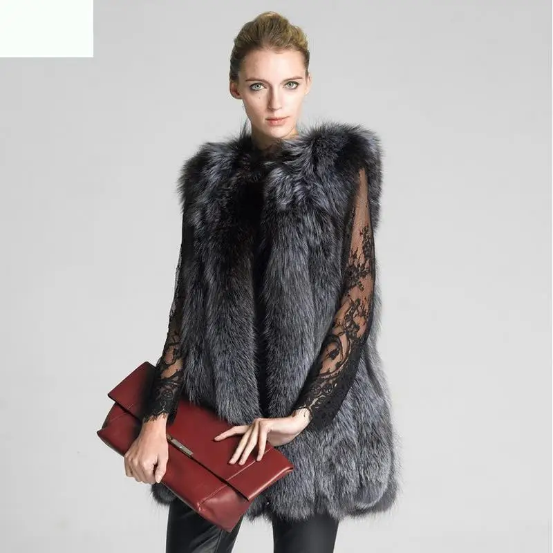 Высокое качество жилет из искусственного меха теплые женские без рукавов пальто