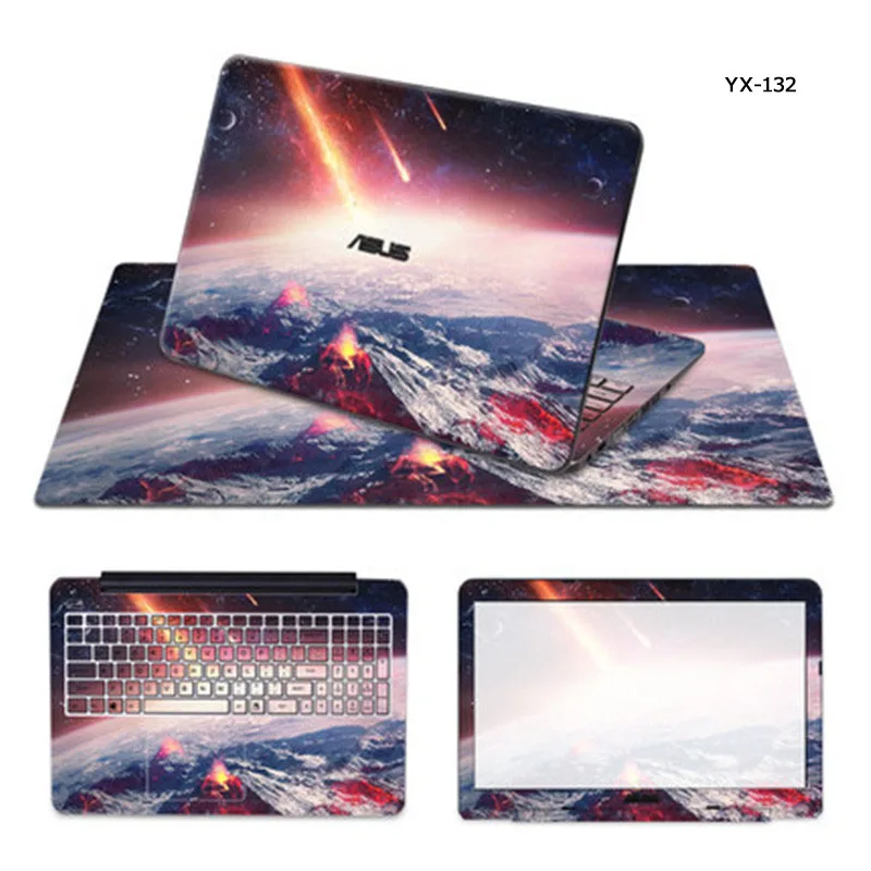 3 х сторон ноутбук кожи Тетрадь Стикеры защиты компьютера наклейка с 570*330 мм Мышь