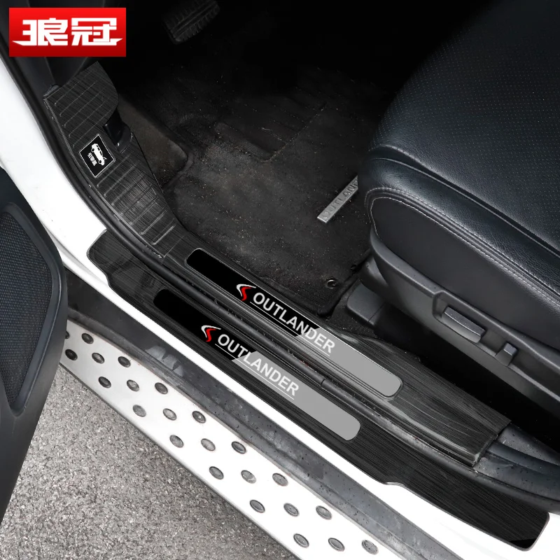 Защитная накладка на задний бампер для Mitsubishi Outlander 2013 2019 Накладка порог багажника