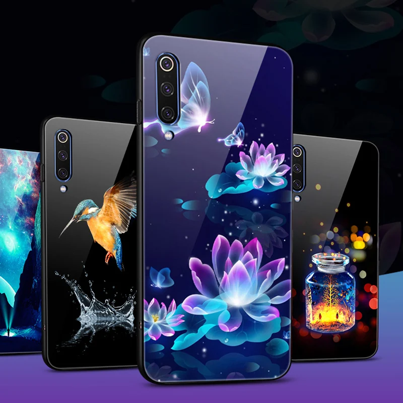 Защитный чехол для Xiaomi mi 9 Lite стеклянный силиконовый mi9 SE телефона CC9 CC9E чехлы T Pro
