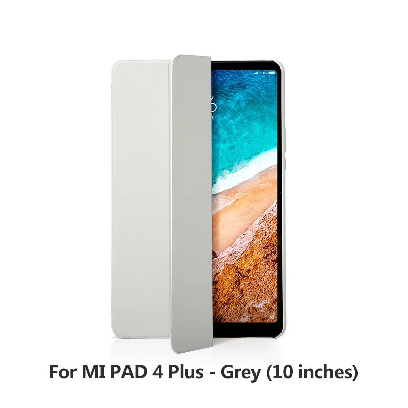 mi pad 4 plus grey Xiaomi mi Pad 4 Plus/Pad4 смарт-чехол для планшета матовый из искусственной кожи флип-чехол mi PAD 4 полный защитный чехол - Цвет: mi pad 4 plus grey