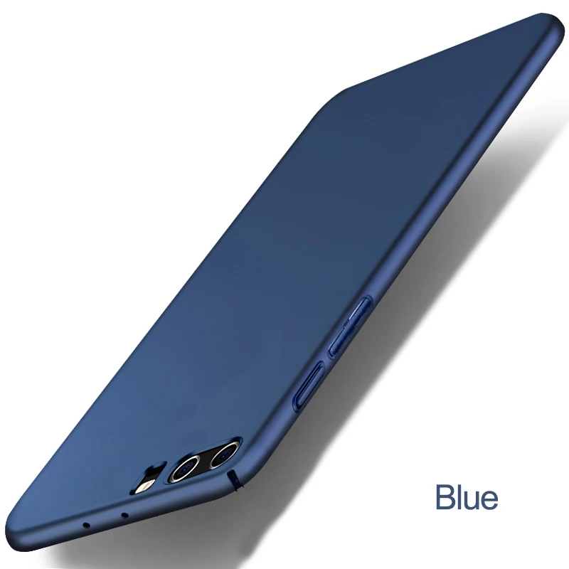 Матовый ПК град задняя крышка чехол для huawei P8 P9 P10 Ультратонкий чехол для телефона для huawei P8 P9 P10 Lite Plus P9 P10 Lite - Цвет: Blue