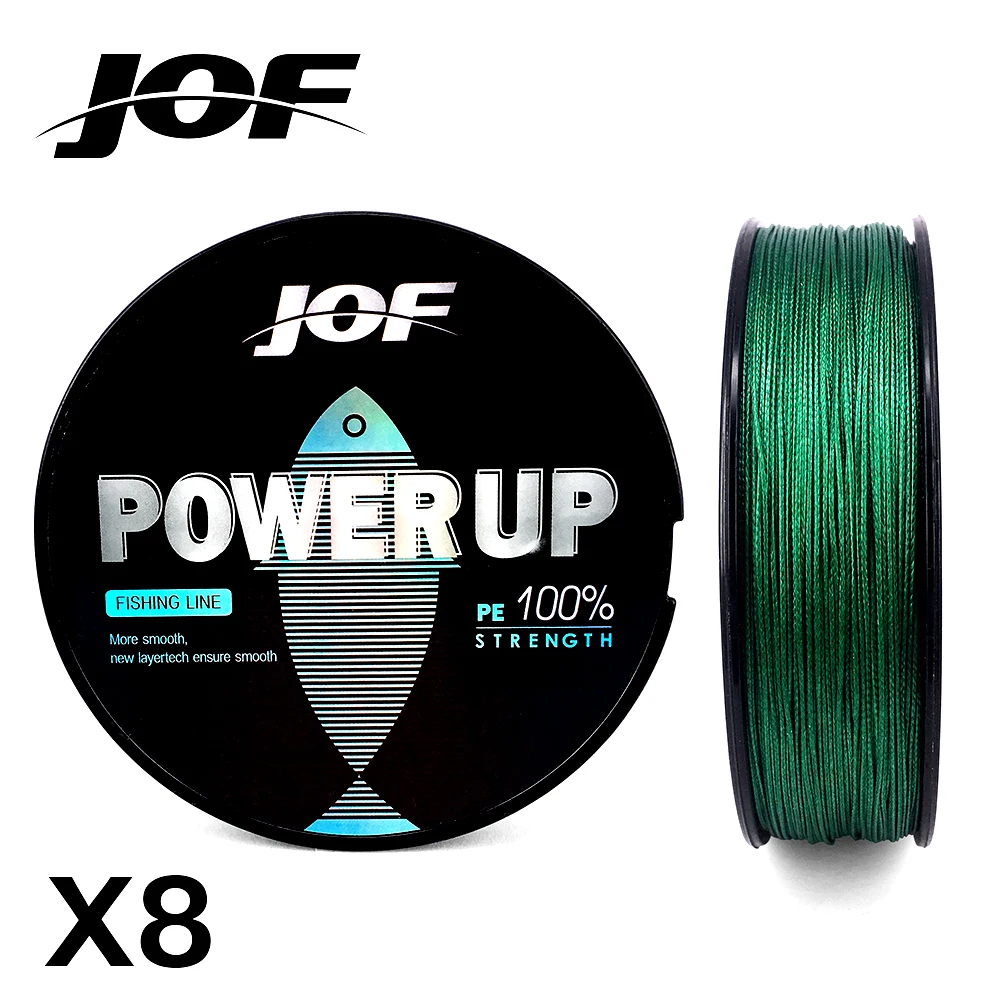 JOF POWER UP X8 плетеная рыболовная леска 150 м 164YDS 8 нитей проволока PE многофиламентная