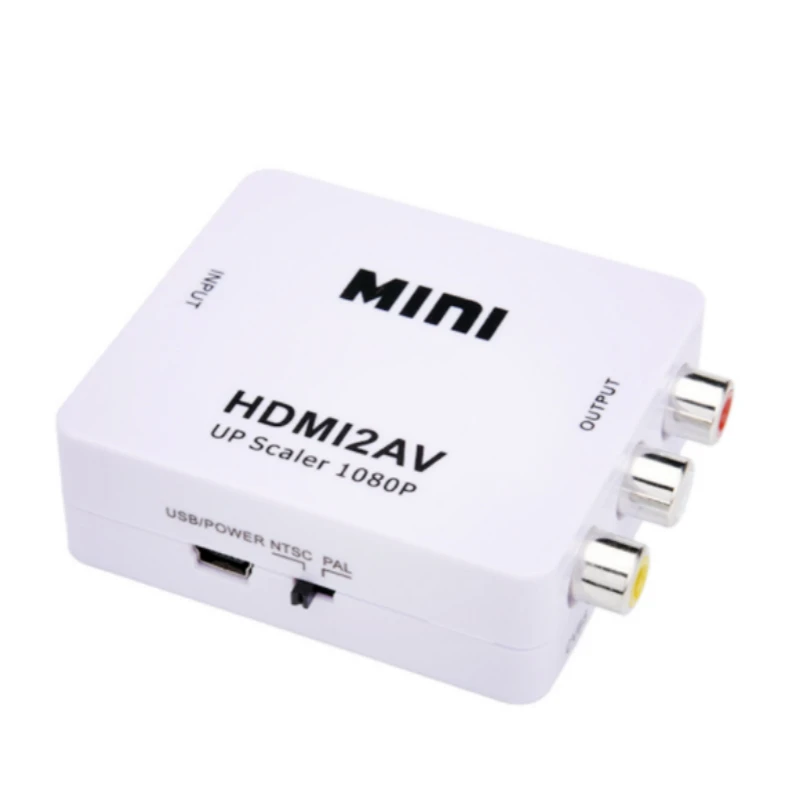 1080P HDMI в RCA AV/CVSB L/R адаптер видео конвертер HDMI2AV адаптер конвертер Поддержка NTSC PAL выход