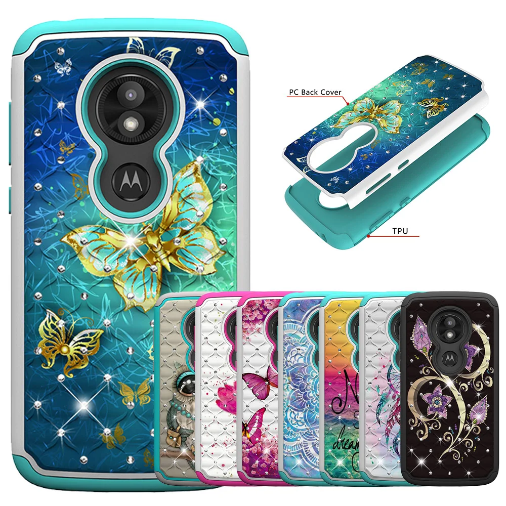 KMUYSL Блестящий Бриллиант 2 в 1 задняя крышка для Motorola Moto E4 США версия/E5 Play /G6 play /E5