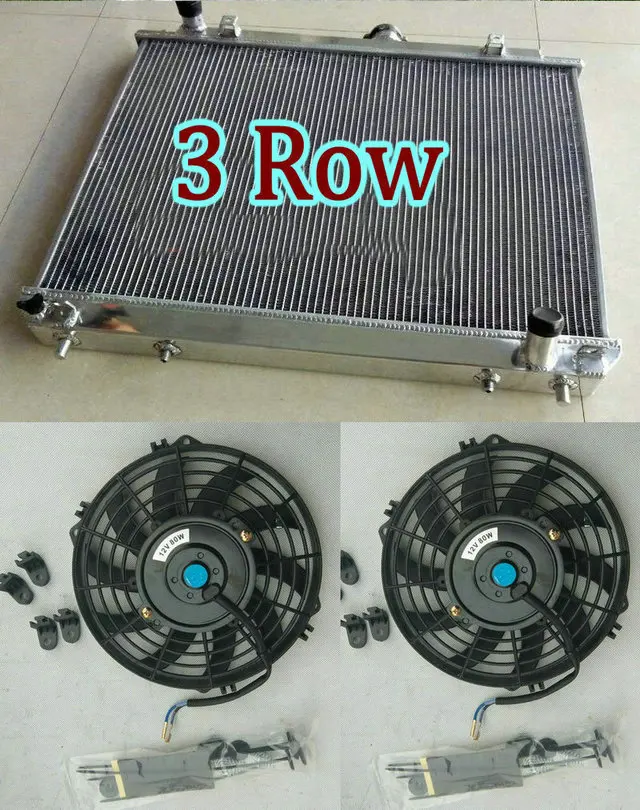 Radiator And Fan Алюминиевый радиатор для Mitsubishi Pajero III IV Montero/Shogun/Sfx V60/V70/V80 NM NP NS NT V68W/V78W 2,8/3.2L V6 дизель на 00-17 - Цвет: Radiator And Fan