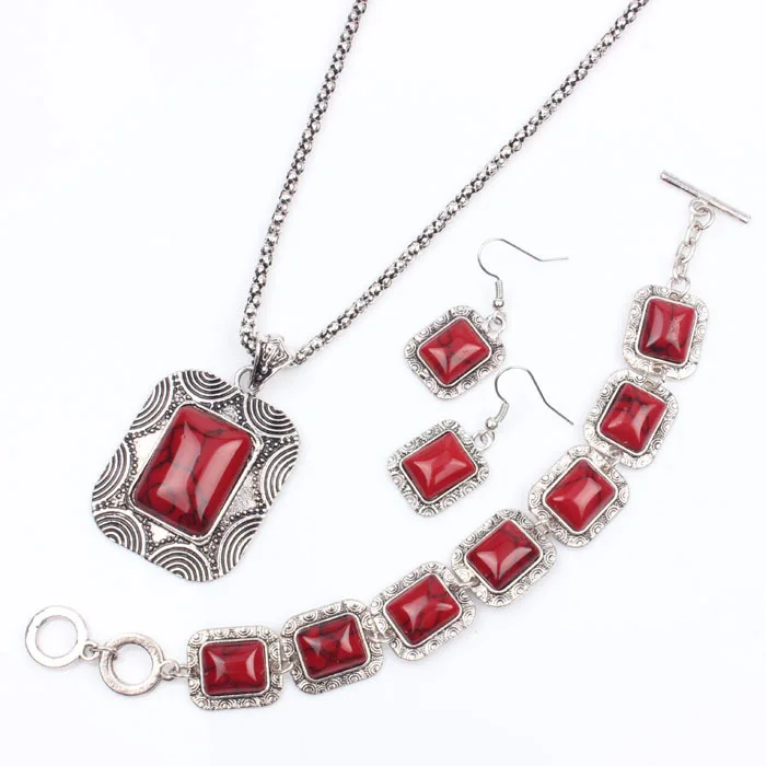 Женский винтажный Ювелирный Комплект VIVILADY серебристого цвета ожерелье браслет