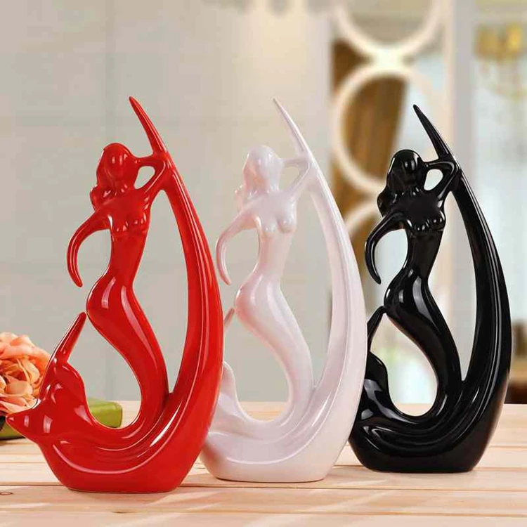 

Fashion home decoration ceramic mermaid as a wedding gift new house accessories