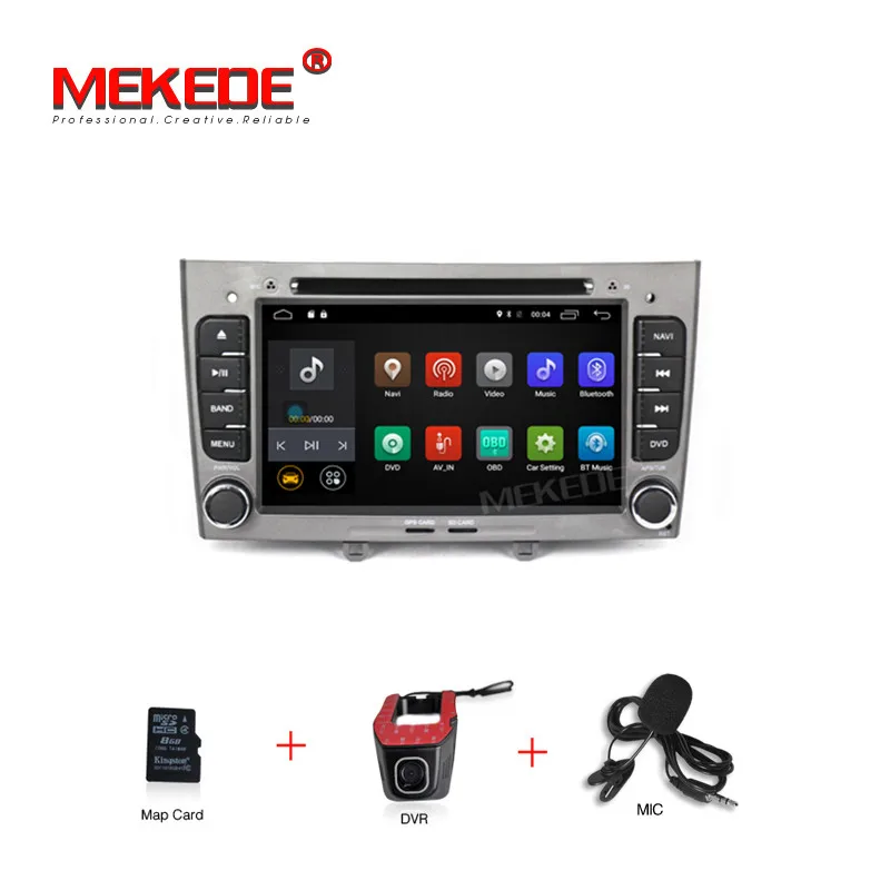 add dvr Mekede M518 чистый Android 7,1 dvd-плеер для автомобиля peugeot 308 408 с gps навигацией мультимедиа аудио Радио vedio 4G wifi BT - Цвет: add dvr