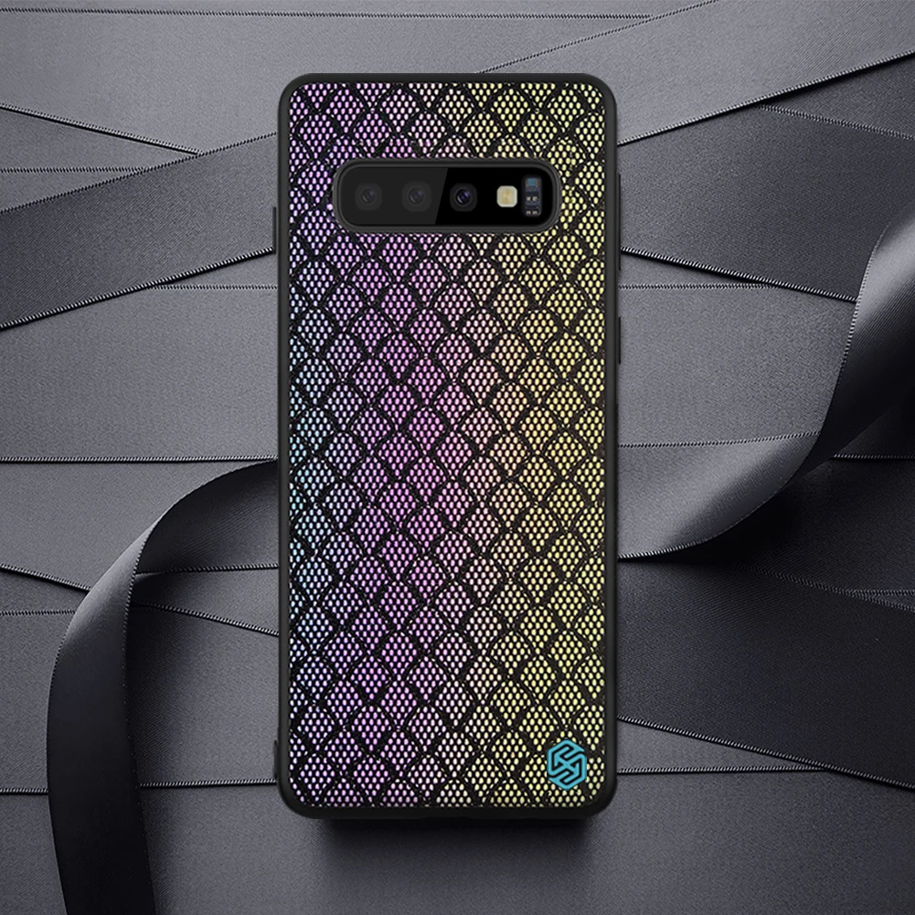 Nillkin Светоотражающая серия тканая полиэфирная сетка 3D вены чехол для samsung Galaxy S10/S10 Plus крышка/S10e Нескользящая ультра тонкая