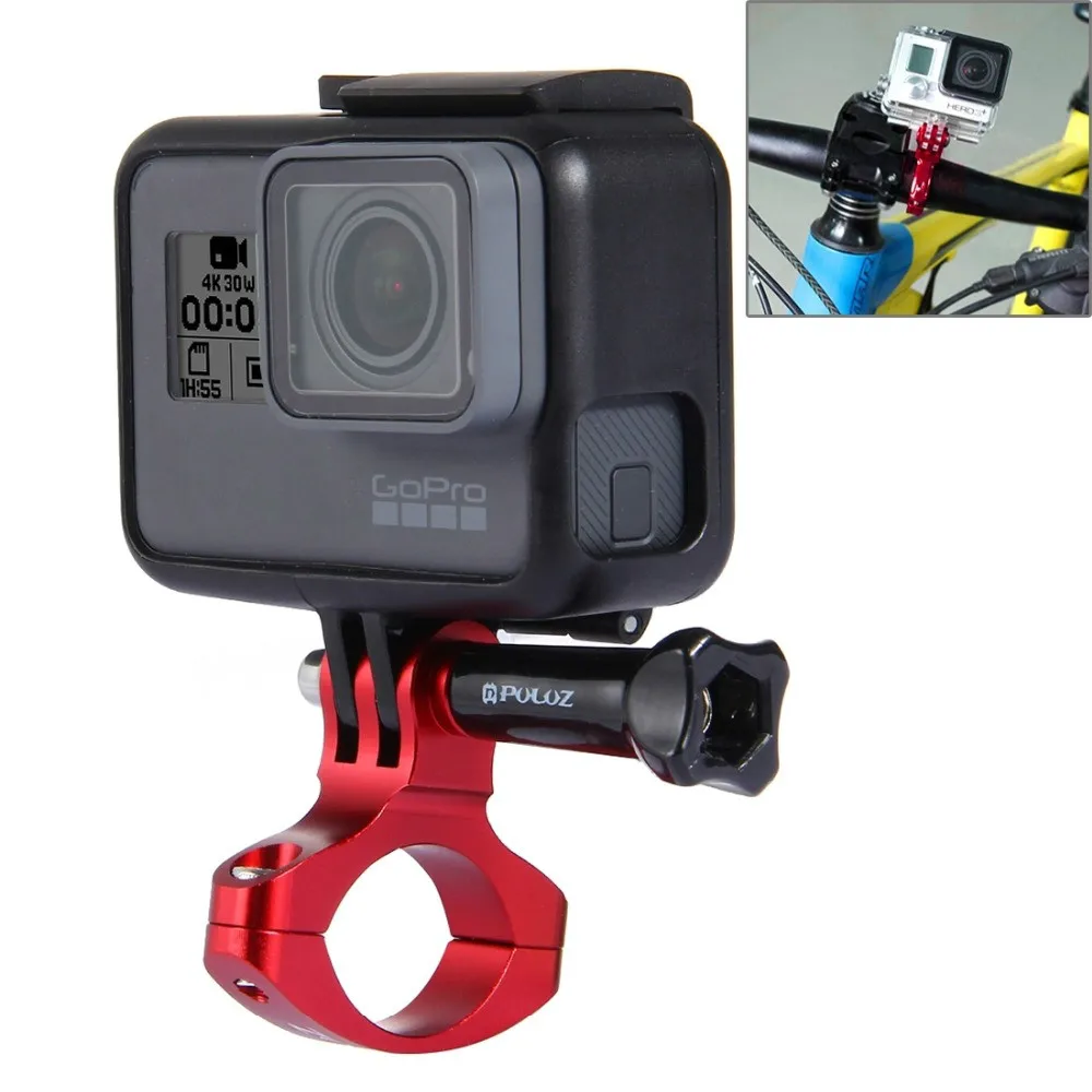 PULUZ для Go Pro Аксессуары велосипеда жесткий алюминиевый адаптер руля крепление GoPro