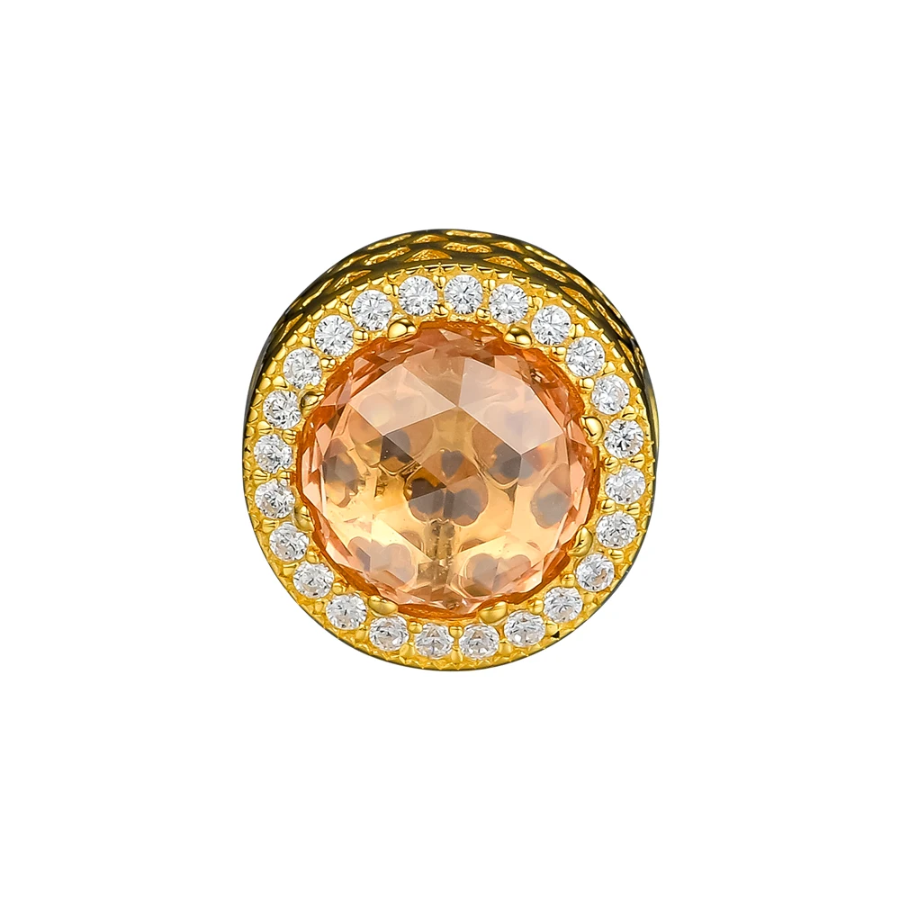 

Shine Golden Radiant Hearts Fits charms silver 925 original Bracelet Sterling Silver Jewelry Beads For Jewelry Making