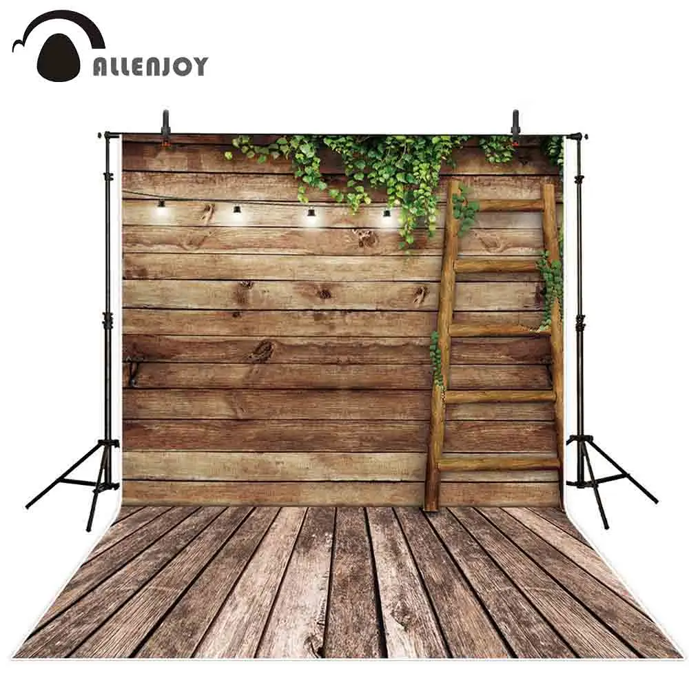 Allenjoy фон для фотосъемки с коричневой деревянной доской светлой лестницей