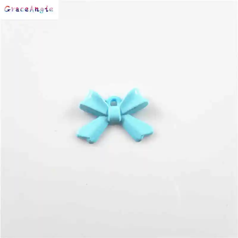 11 GraceAngie 30 шт. галстук-бабочка стильные трендовые подвески из цинкового сплава голубое розовое ожерелье DIY Подвеска для девочек ручной работы ювелирные изделия из эмали - Окраска металла: 11