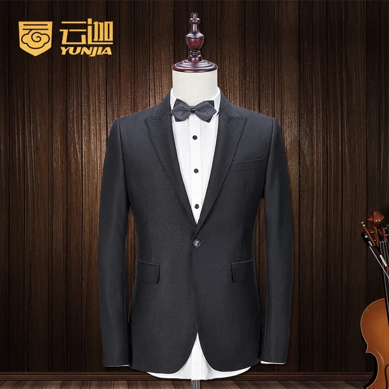 Мужской костюм Slim Fit Повседневное One Button сетки Блейзер боковые вентиляционные