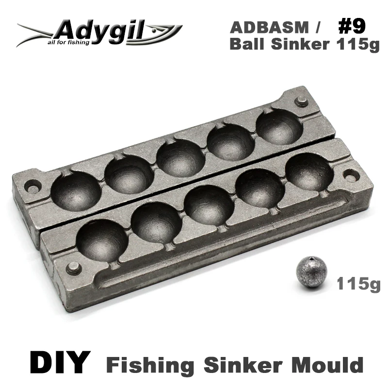 DIY рыболовный шар adyil грузило форма ADBASM/#9 115 г 5 полостей|Рыболовные снасти| |