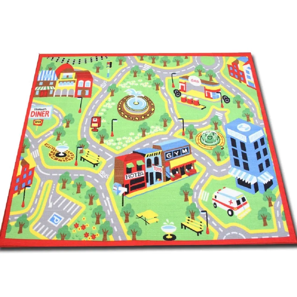 WINLIFE большой детский игровой коврик Городская жизнь игровой коврик - Цвет: 59x79inch