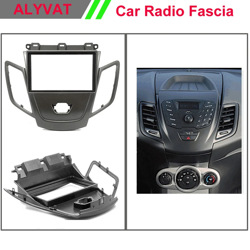 Автомобиль Радио Рамки Переходная для Ford Fiesta 2008+ wo/дисплей(черный) стерео Фризовая тире CD Обрезать Установка комплект