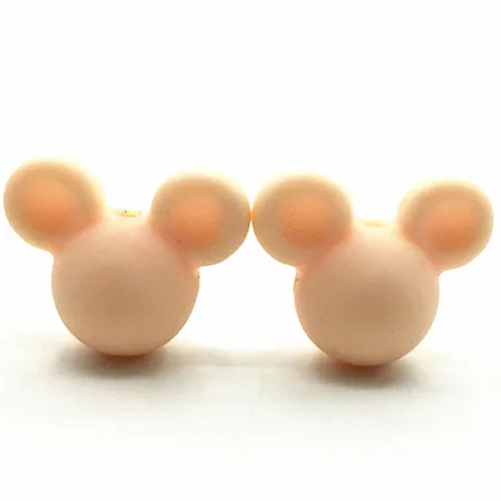 coral pink 50 шт./лот Детские шарики для прорезывания зубов Микки из мультфильма силиконовые бусины в виде Микки-Мауса Для Ожерелья Детские игрушки аксессуары ювелирные изделия - Цвет: coral pink