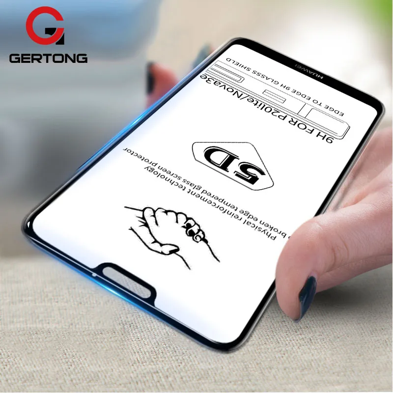 GerTong 5D защита на весь экран закаленное стекло для huawei Honor 10 9 8 P20 Lite Pro mate 10 P10 Lite Plus P8 P9 Lite стекло