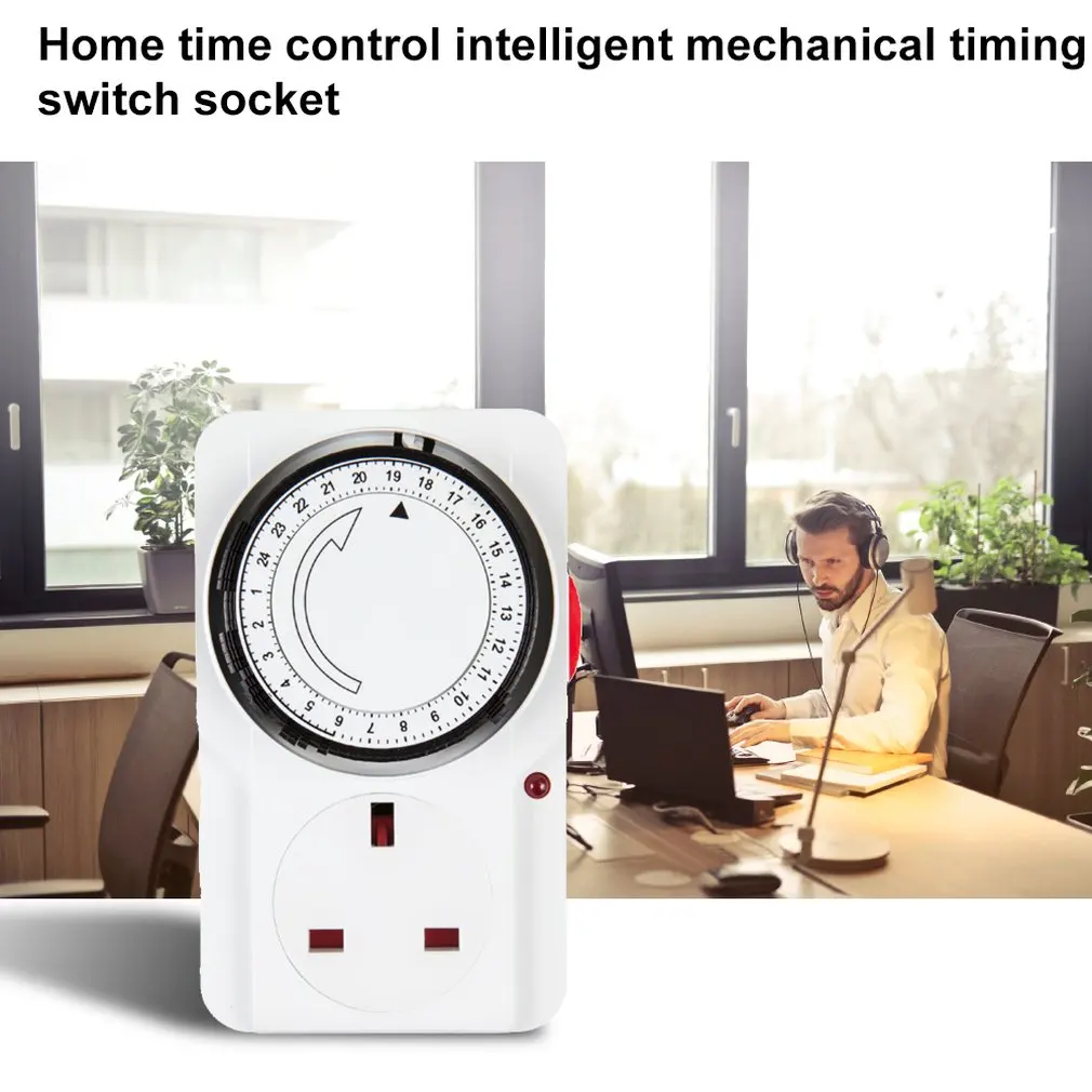 Mechanical Timing Socket Mechanical Socket Timing Switch Household Time Control Smart Socket PC Material