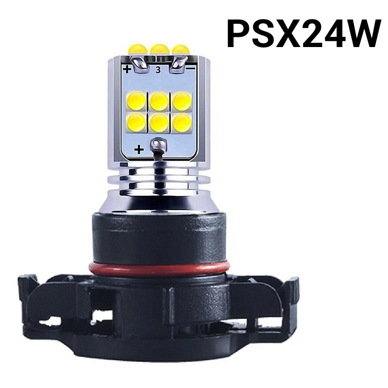2 шт. 1800LM H8 H11 H10 H16 5202 PS X 24W 9006 HB4 9005 HB3 PY24W P13W светодиодный лампы Противотуманные фары автомобиля Авто противотуманных фар белого и желтого цвета 12V 24V