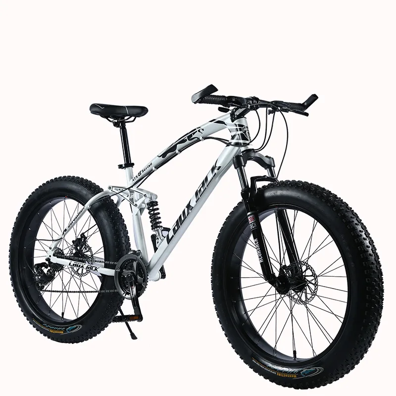 LAUXJACK Горный велосипед 26" колеса оборудование SHIMANO 24 скорости двухподвестная рама фэтбайк Fatbike