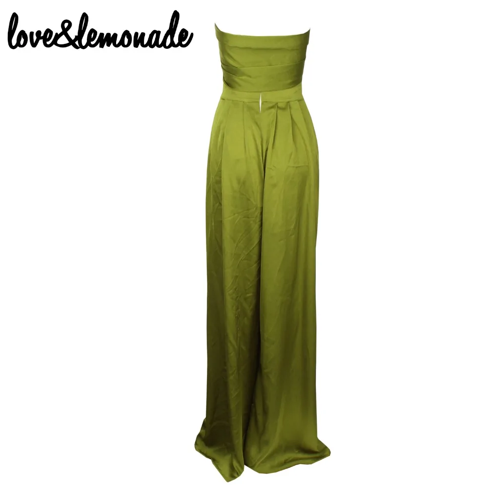 Комплект из двух предметов LOVE &amp LEMONADE зеленый с завышенной талией LM6473 | Женская