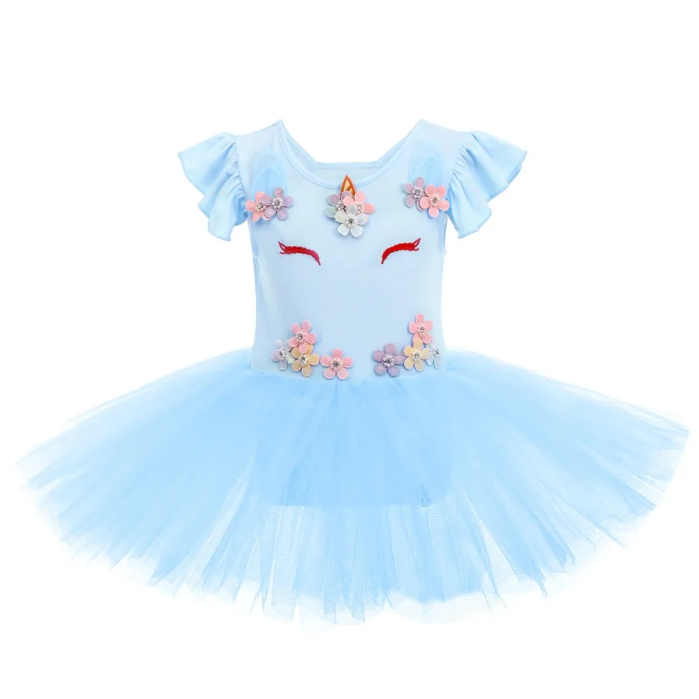 Kids Girls Unicorn Style Leotard Ballet Dance Dress Toddler Dancewear Gymnastics Costumes Princess Tutu |