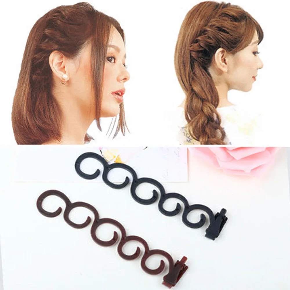 

1 Set Hair Magic Twist Centipede Styling Braid Clip Stick Bun Maker DIY hairstyle tool Girls Beauty Hair Accessories Hot Sale