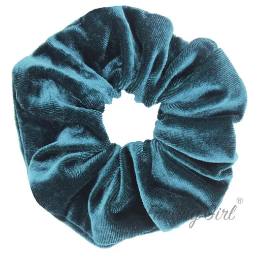 Light Turquoise Меховые резинки для волос Gilr, 1 шт., большие размеры, корейские Бархатные резинки для волос, держатель для хвоста, Пело, резинка для волос с хвостом пони - Цвет: Light Turquoise
