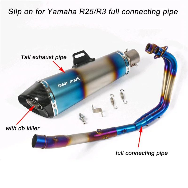Silp on для Yamaha R3/R25 мотоцикл полное соединение трубы с 51 мм Хвост Глушитель Трубы глушители для автомобиля системы