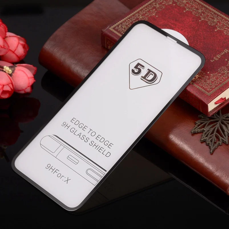 5D стекло для iPhone Xs очки полное покрытие закаленное Apple Max Xr 6 6S Plus 7 8 10 X защита