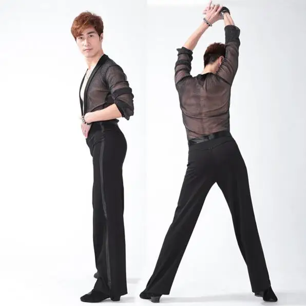 Черные туфли высокого качества атласная лента на стороне Панель Мальчики