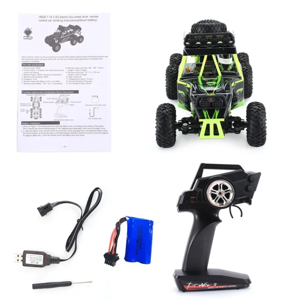 Wltoys 18628 1/18 2 4 г 6WD Электрический скалолазание гусеничный RC автомобилей пустыня