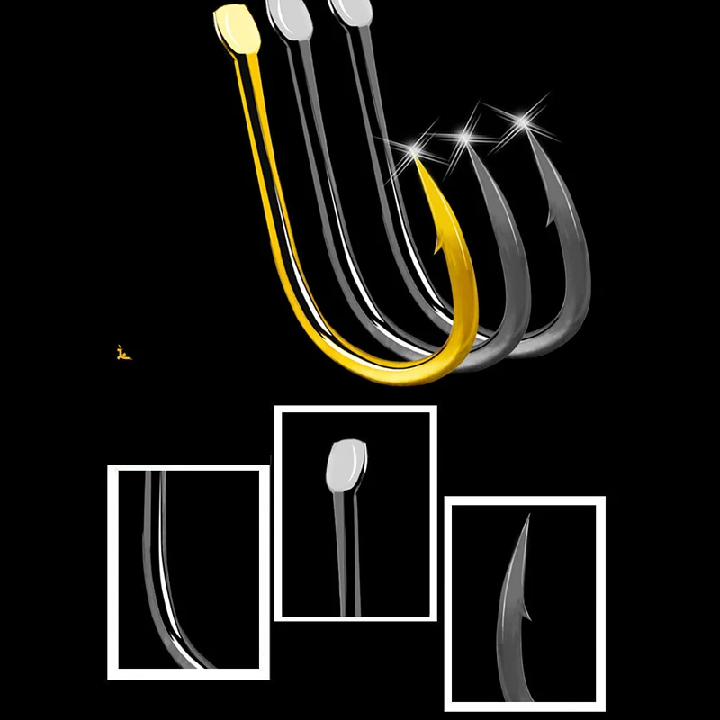 100 шт. тефлоновое покрытие крючки для карпа из высокоуглеродистой стали матовые